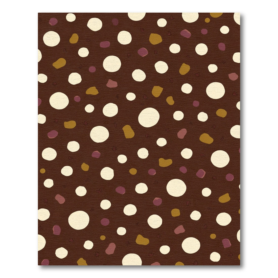 Brown Cream Textured Dot Arrangement Rug