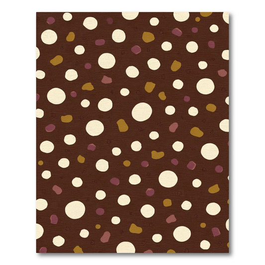 Brown Cream Textured Dot Arrangement Rug