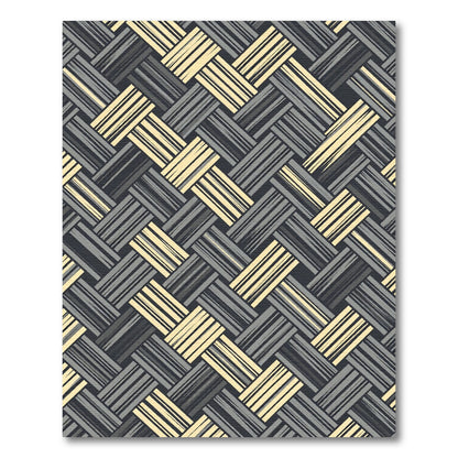 Interlocking Stripe Basketweave Rug