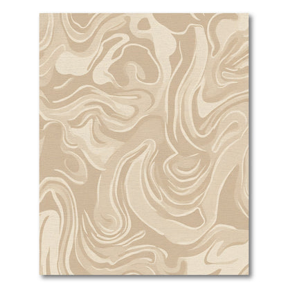 Sandy Beige Swirl Marbling Rug