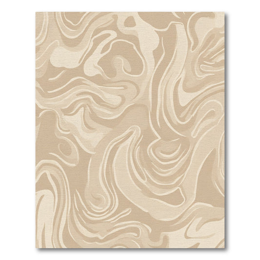 Sandy Beige Swirl Marbling Rug