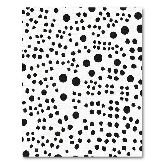 Black and White Polka Dots Scatter Rug