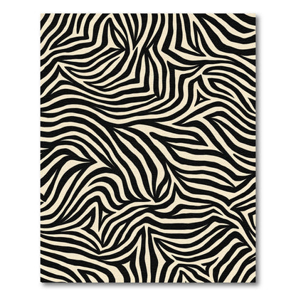 Bold Black Zebra Stripe Rug