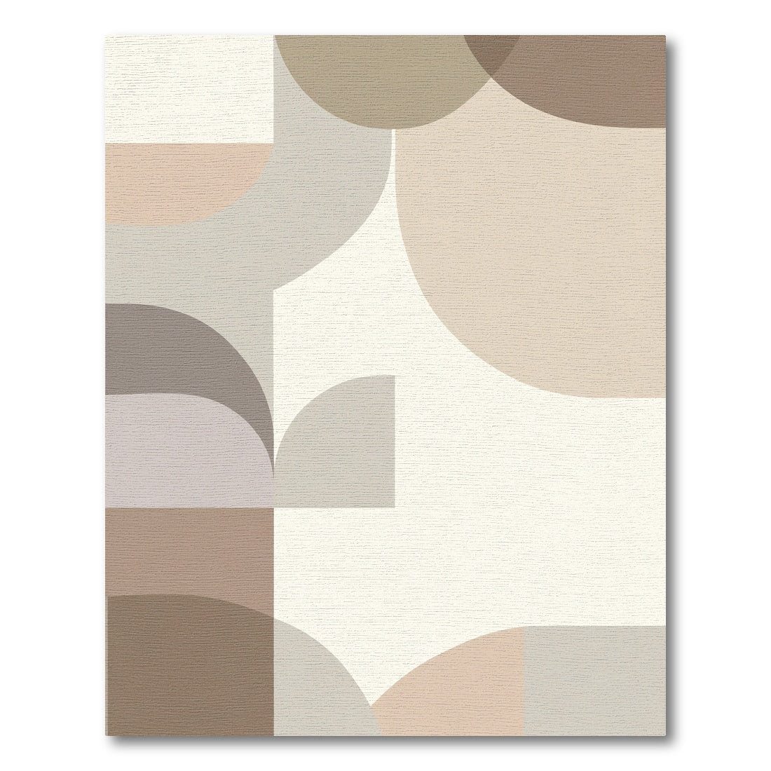 Neutral Earth Tones Geometric Arch Rug