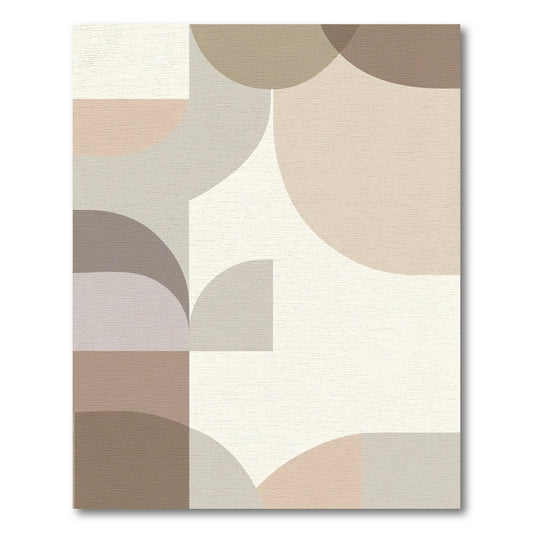 Neutral Earth Tones Geometric Arch Rug
