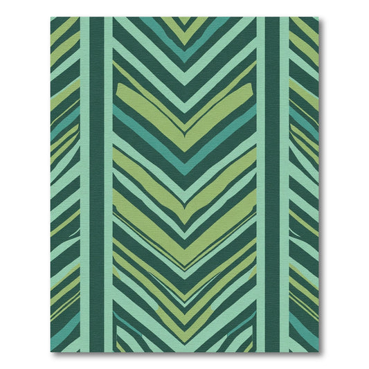 Teal Green Chevron Stripe Rug