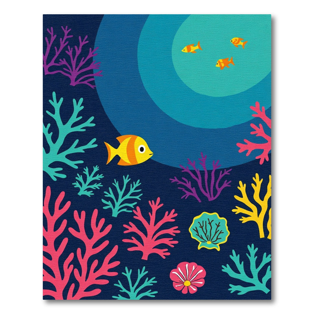 Vibrant Coral Fish Underwater Scene Rug
