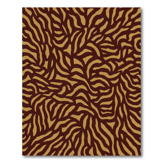 Amber and Maroon Abstract Swirls Rug