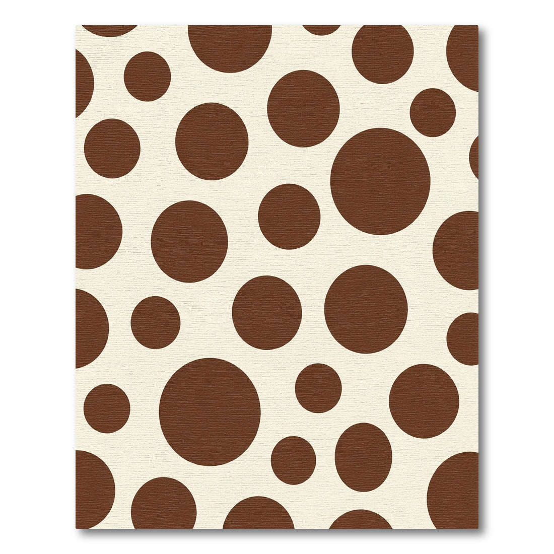 Brown White Polka Dot Circles Rug