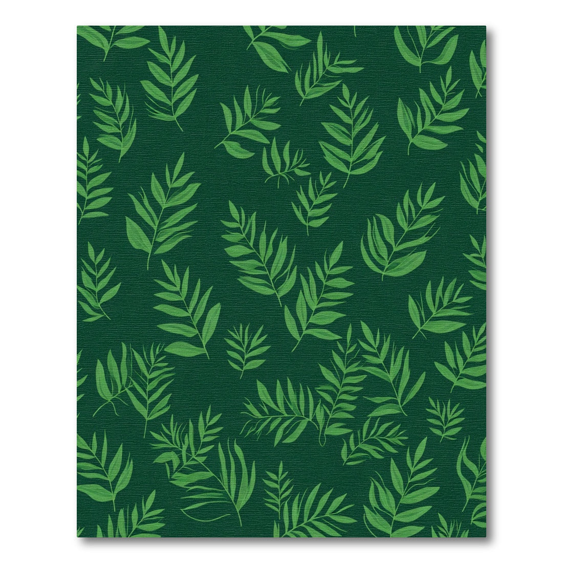 Emerald Green Palm Frond Tapestry Rug