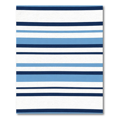 Classic Blue White Stripe Rug