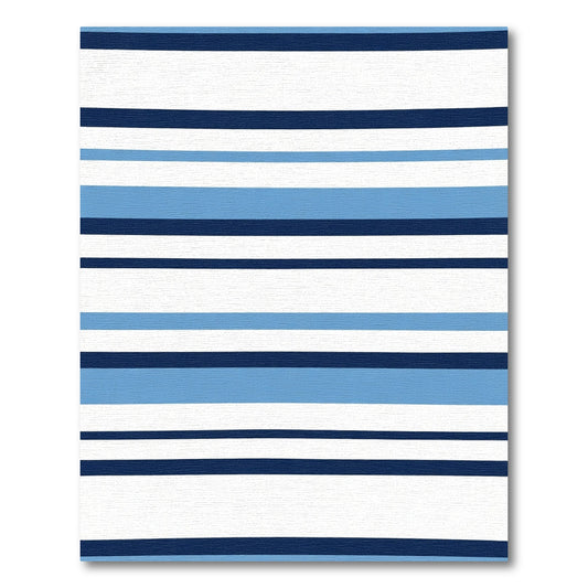 Classic Blue White Stripe Rug