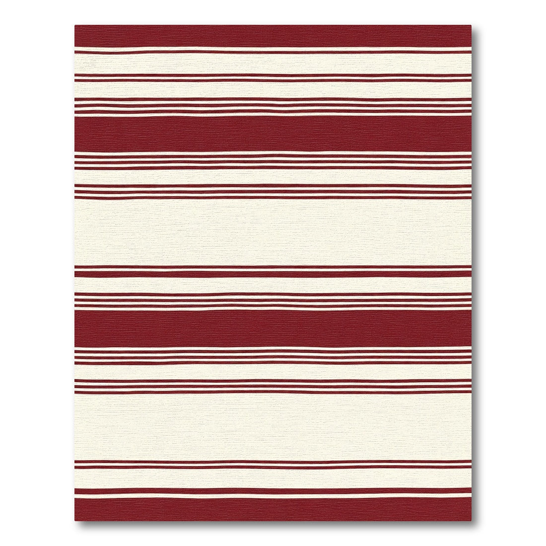 Crimson Cream Wide Stripe Rug