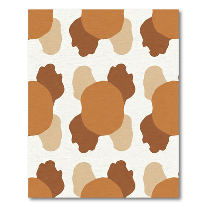 Earthy Abstract Blob Cluster Rug