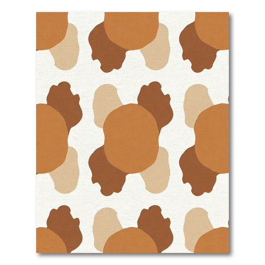 Earthy Abstract Blob Cluster Rug