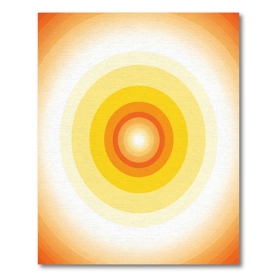 Radiant Orange Concentric Circles Rug
