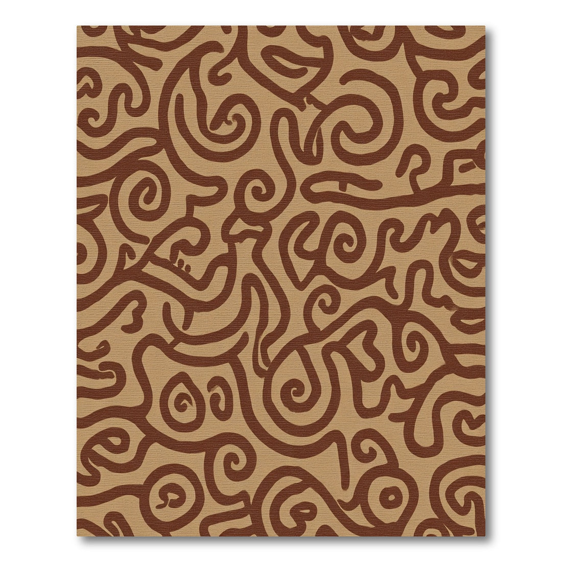 Chocolate Swirl Organic Flow Rug