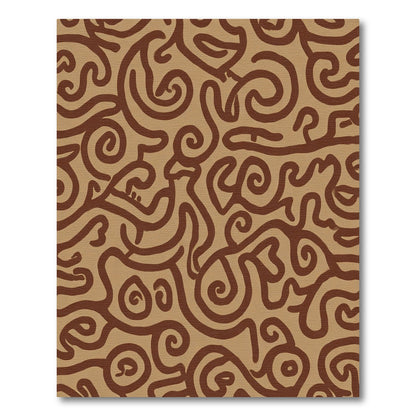 Chocolate Swirl Organic Flow Rug