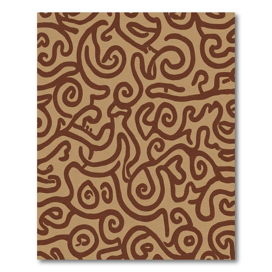 Chocolate Swirl Organic Flow Rug