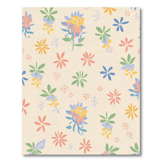 Pastel Floral Whimsical Garden Rug