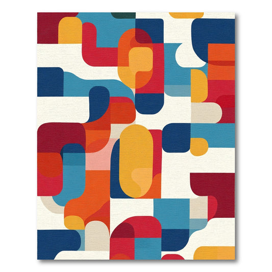 Bold Geometric Abstract Shapes Rug