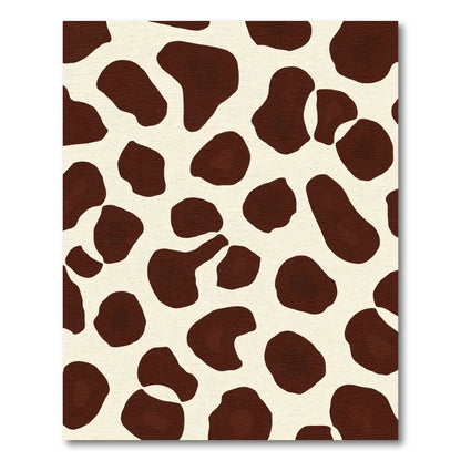 Brown Cream Spots Composition Rug