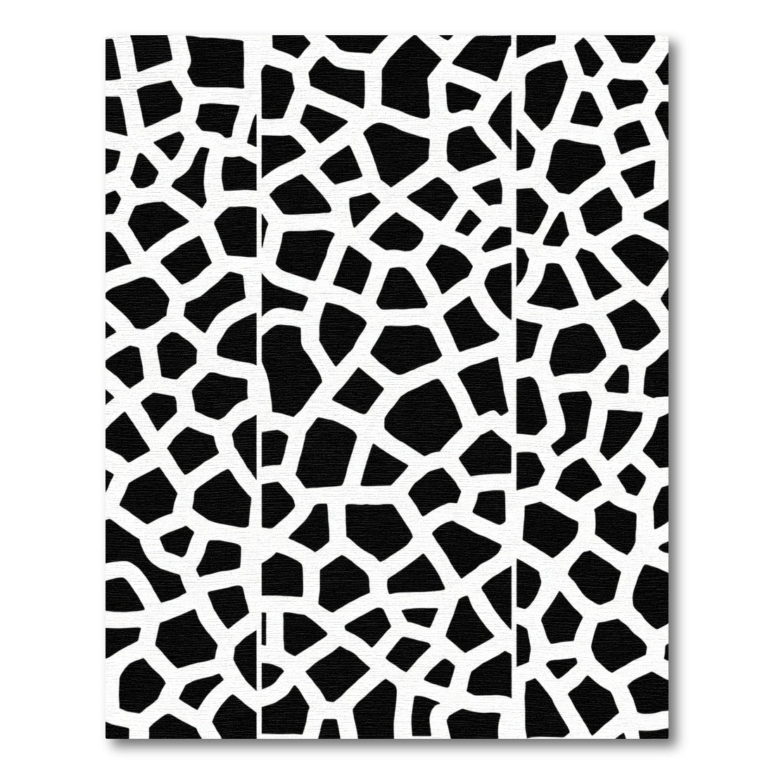 Mono Black Geometric Overlay Rug