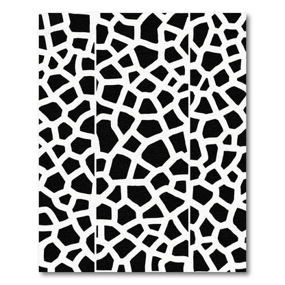 Mono Black Geometric Overlay Rug