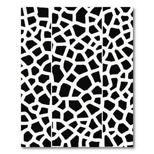 Mono Black Geometric Overlay Rug