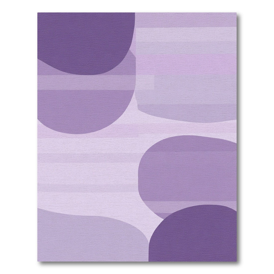 Abstract Lavender Blobs Horizontal Lines Rug