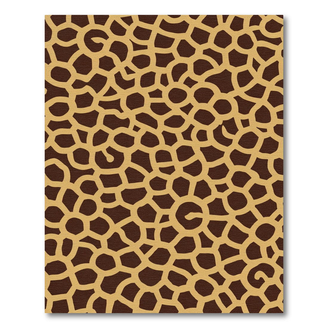 Brown Ochre Organic Cells Rug