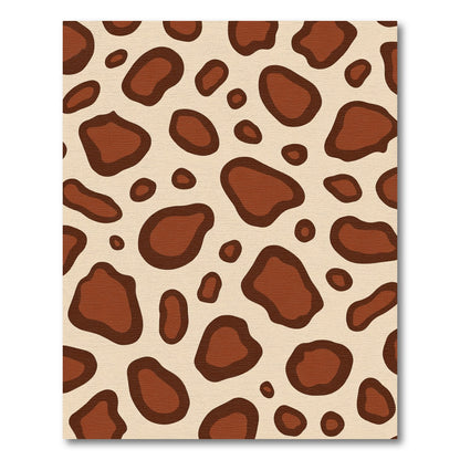 Brown Spots Contemporary Animal Print Rug