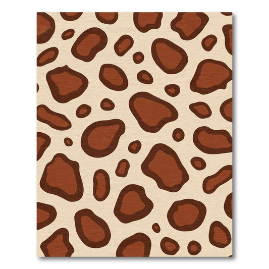 Brown Spots Contemporary Animal Print Rug