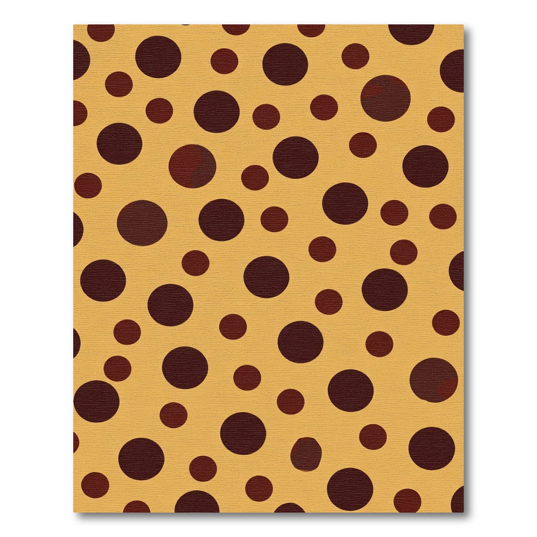 Brown Polka Dot Circles Ochre Background Rug