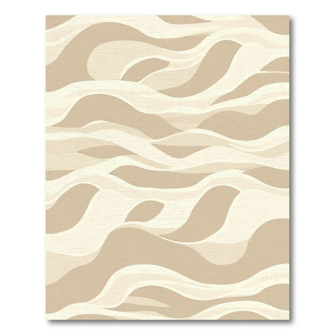 Earthy Tone Layered Wave Rug