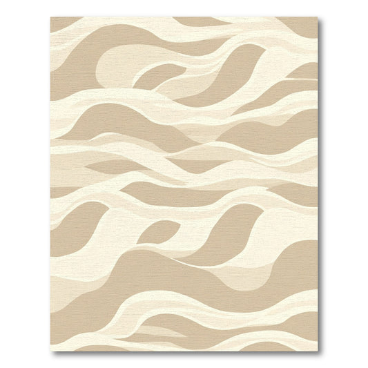 Earthy Tone Layered Wave Rug