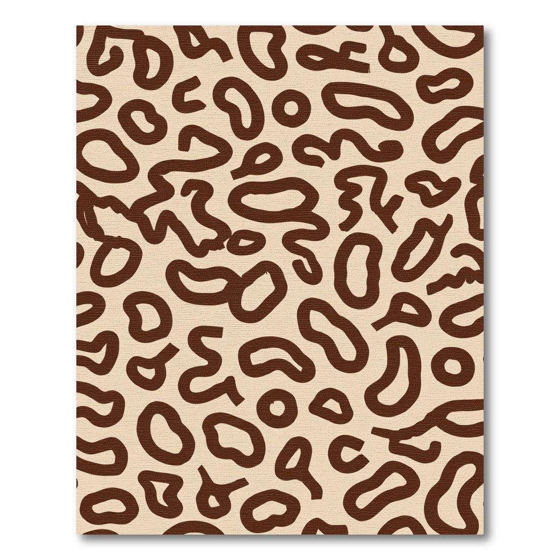 Earthy Brown Abstract Animal Spots Rug