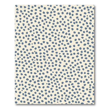 Coastal Blue Dotted Abstract Rug