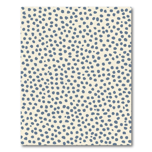 Coastal Blue Dotted Abstract Rug