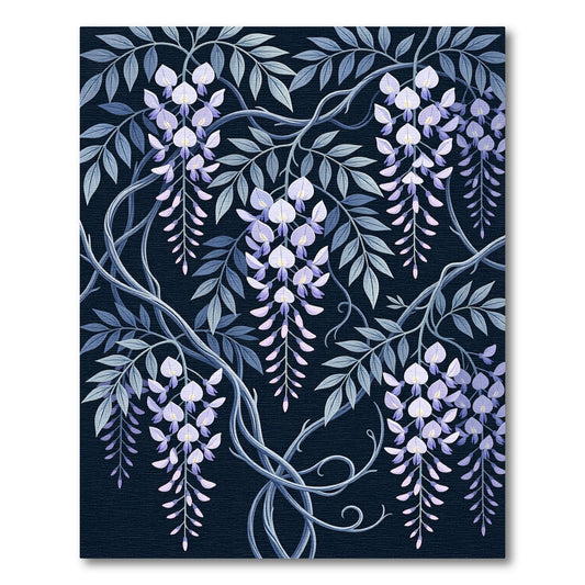 Deep Lavender Wisteria Vine Rug