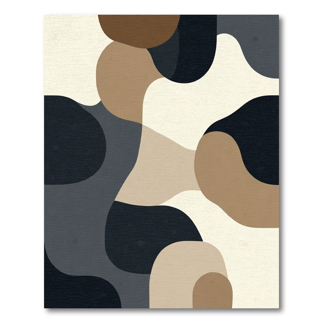 Abstract Organic Shapes Contemporary Rug