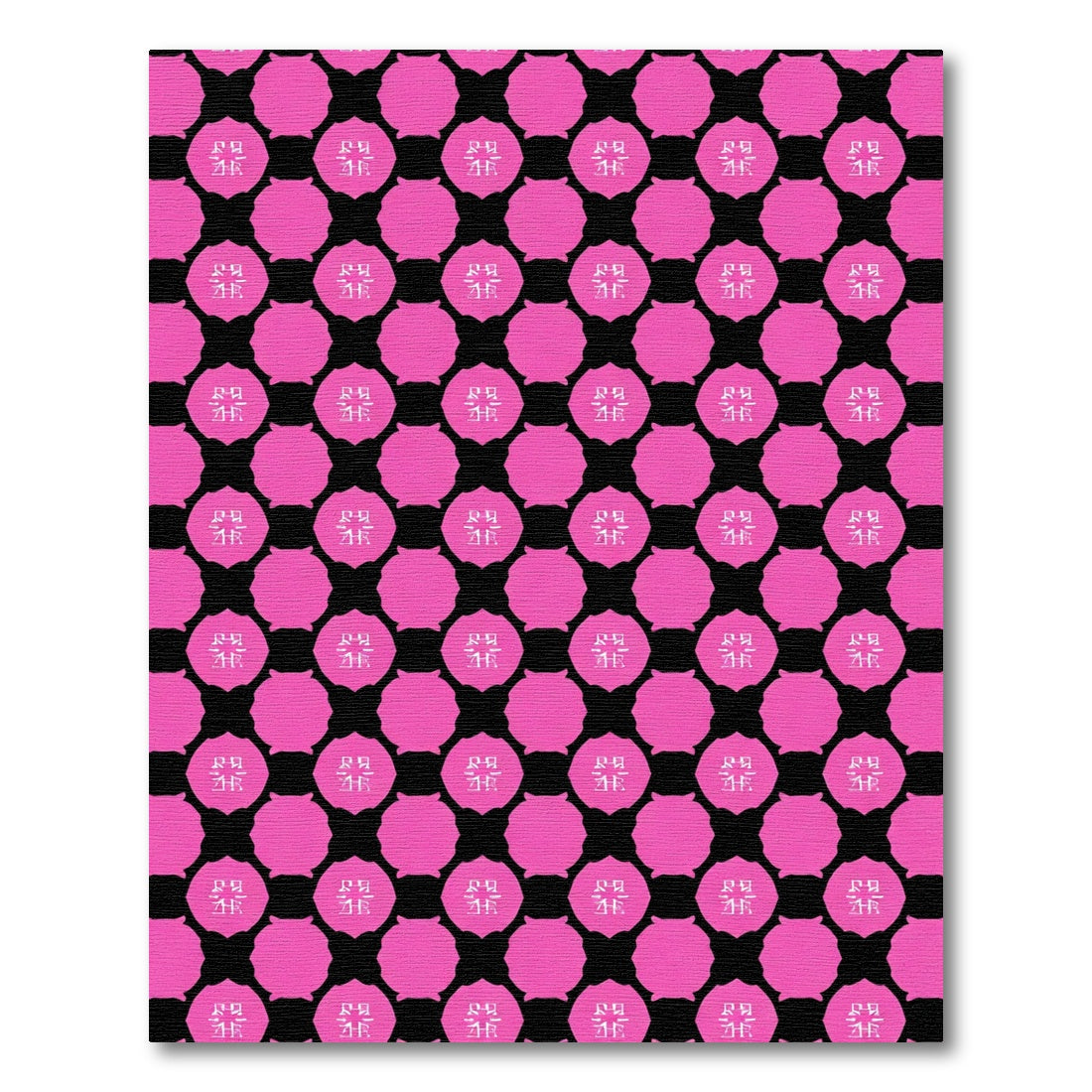 Fuchsia Geometric Quatrefoil Tile Rug