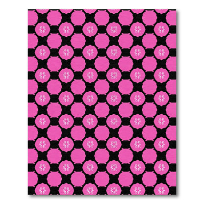 Fuchsia Geometric Quatrefoil Tile Rug