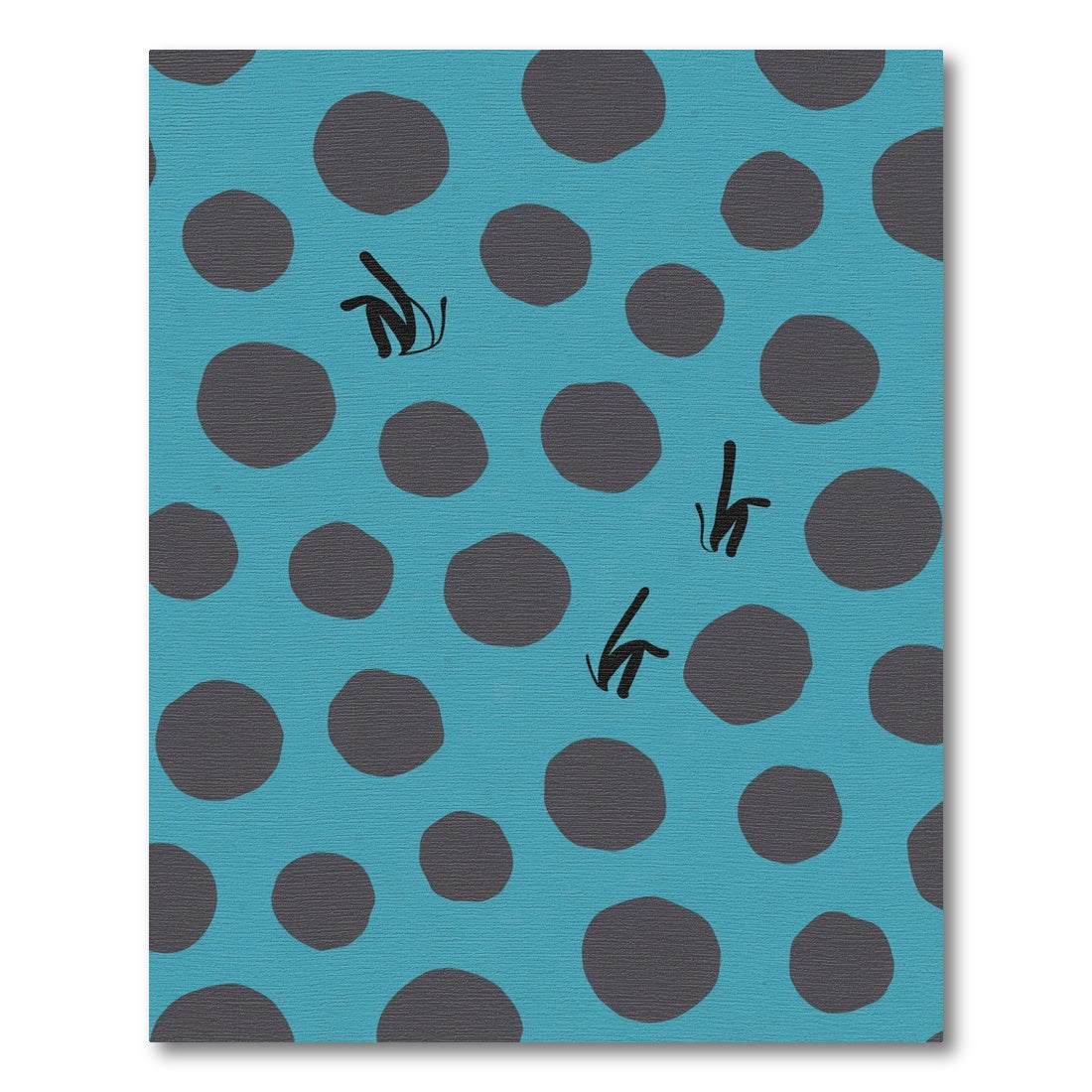 Teal Dark Polka Dot Whimsical Elements Rug