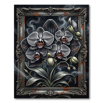 Gothic Orchid Smoke Framed Art Rug