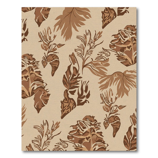 Earthy Tones Abstract Floral Medley Rug