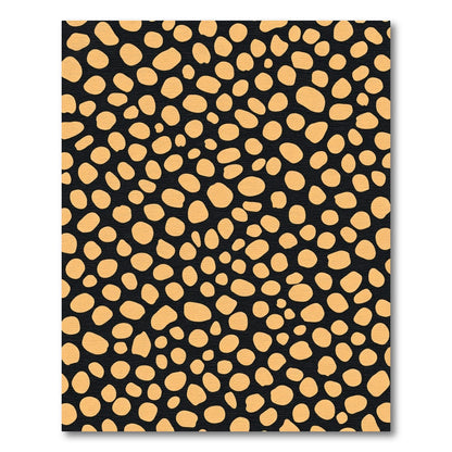 Bold Orange Spots Textured Rug