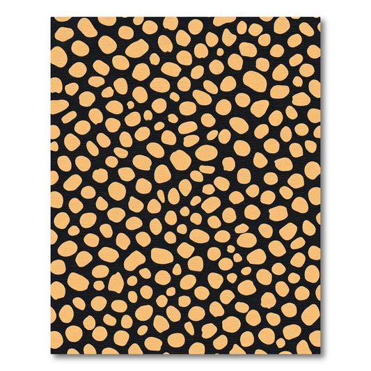 Bold Orange Spots Textured Rug