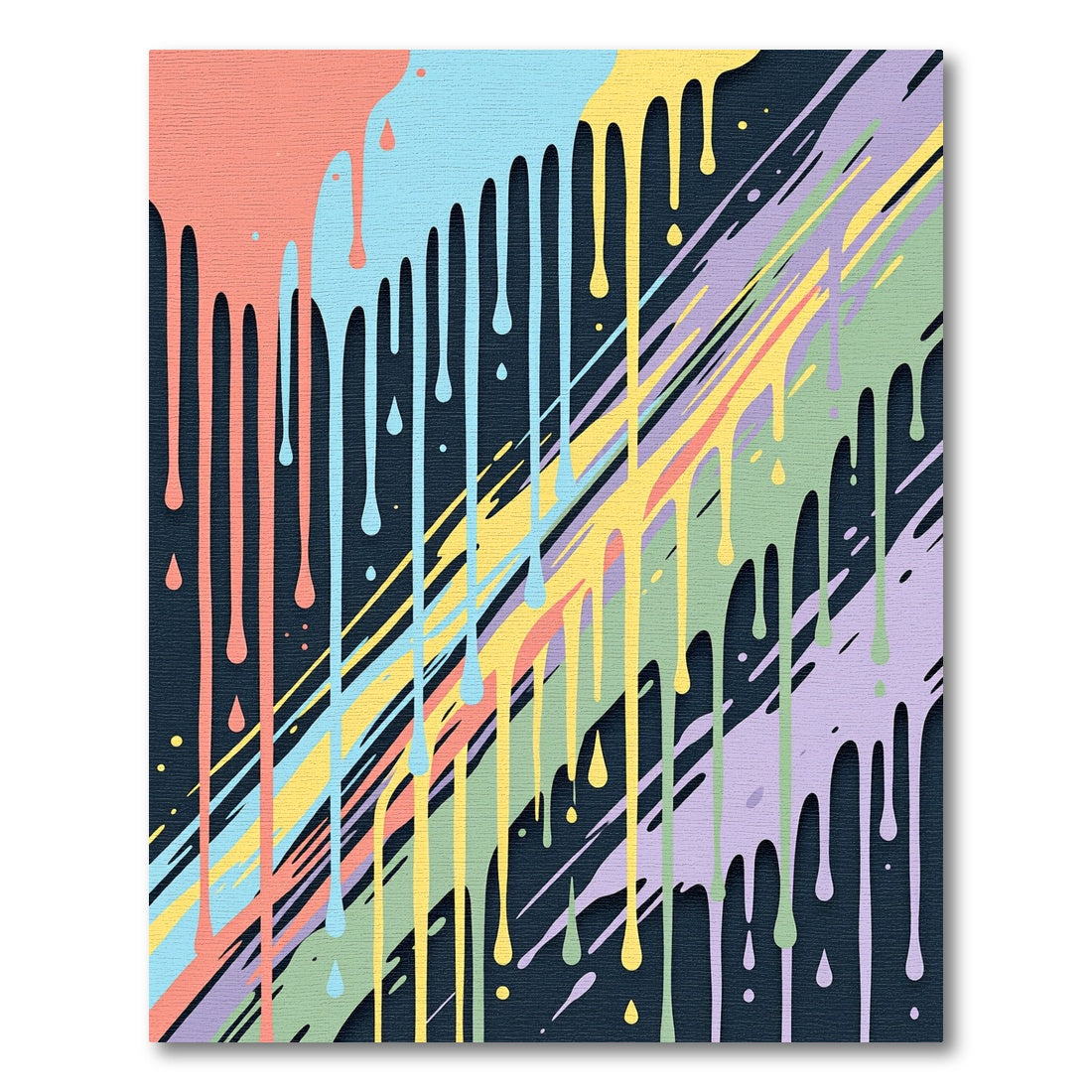 Pastel Drip Abstract Statement Rug