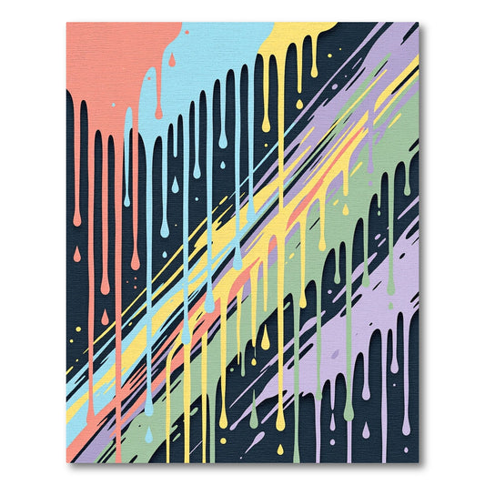 Pastel Drip Abstract Statement Rug
